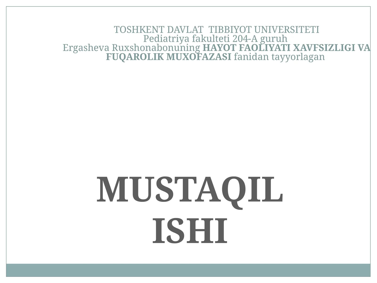 Ommaviy Qirg’in qurollari tasnifi