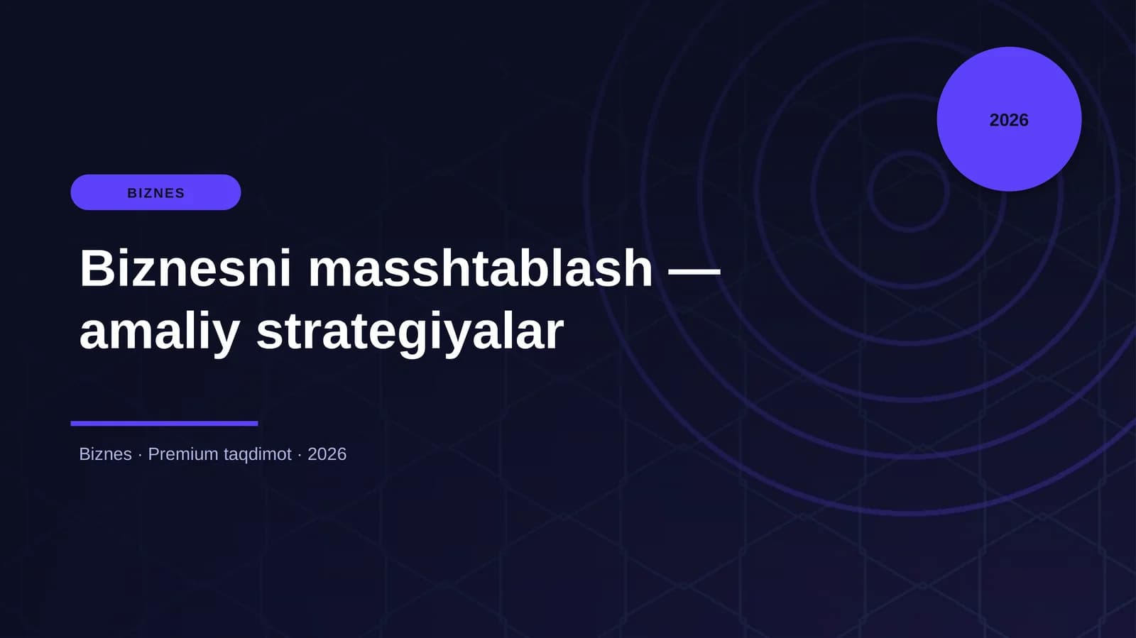 Biznesni masshtablash — amaliy strategiyalar