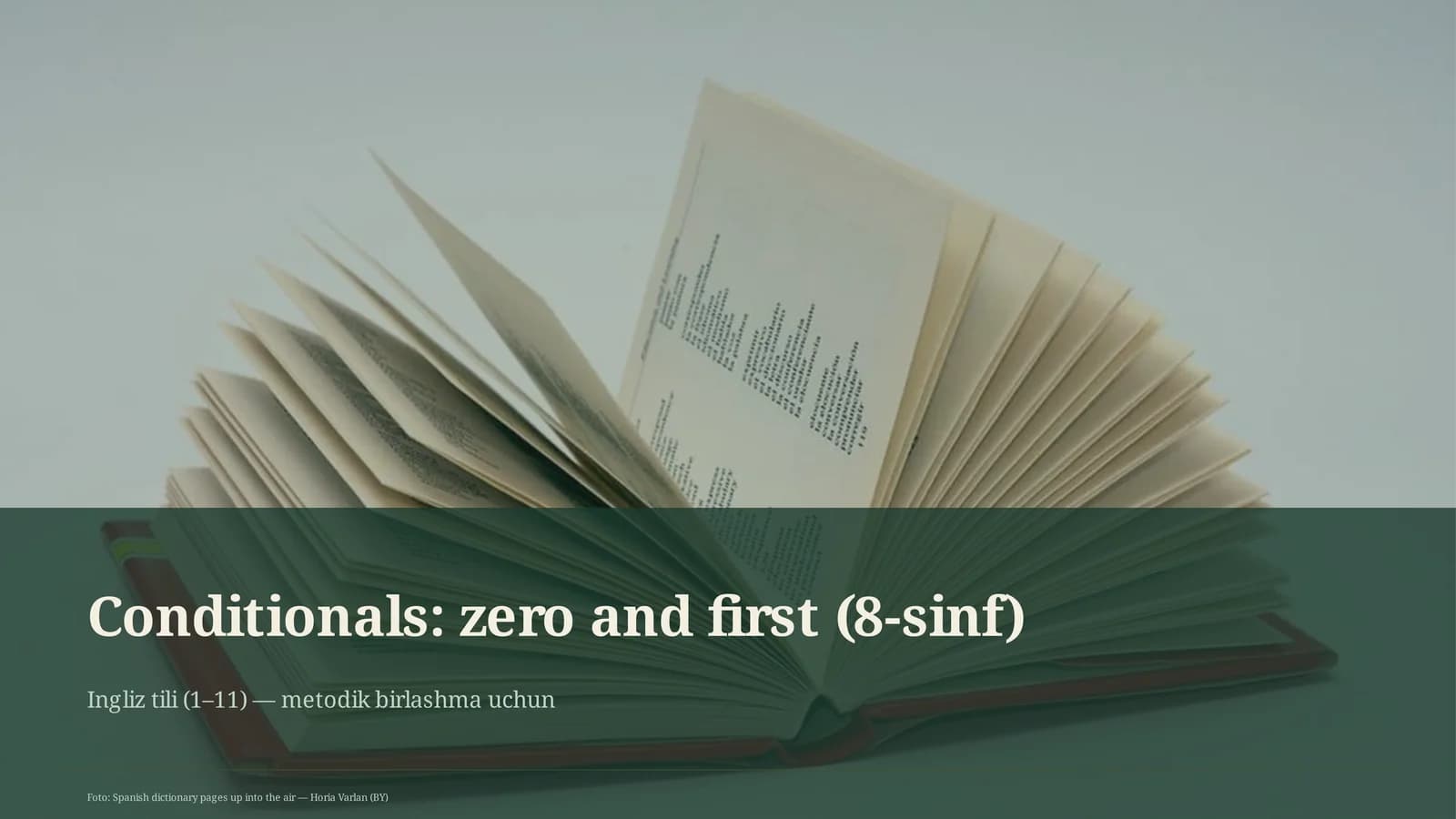 Conditionals: zero and first (8-sinf)