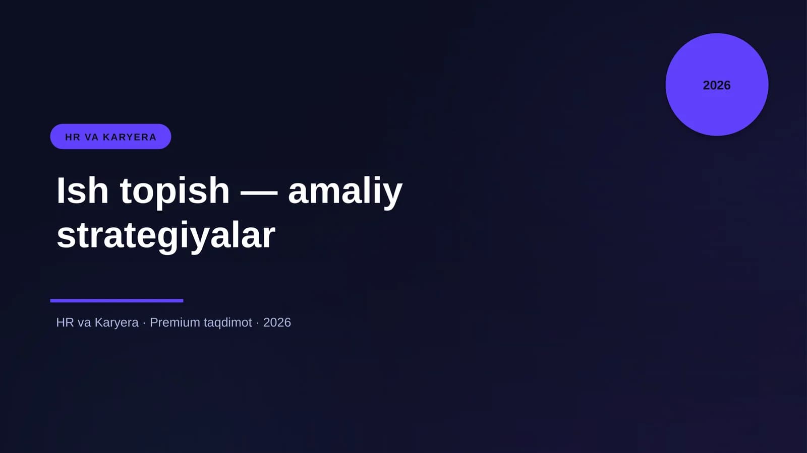 Ish topish — amaliy strategiyalar