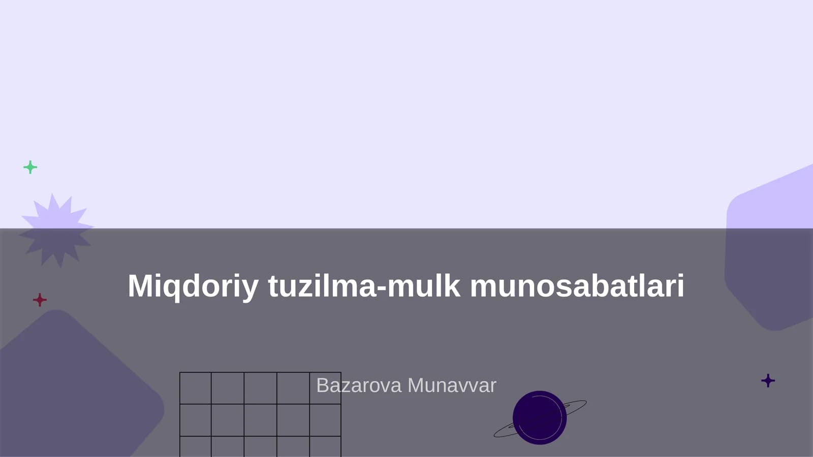 Miqdoriy tuzilma-mulk munosabatlari