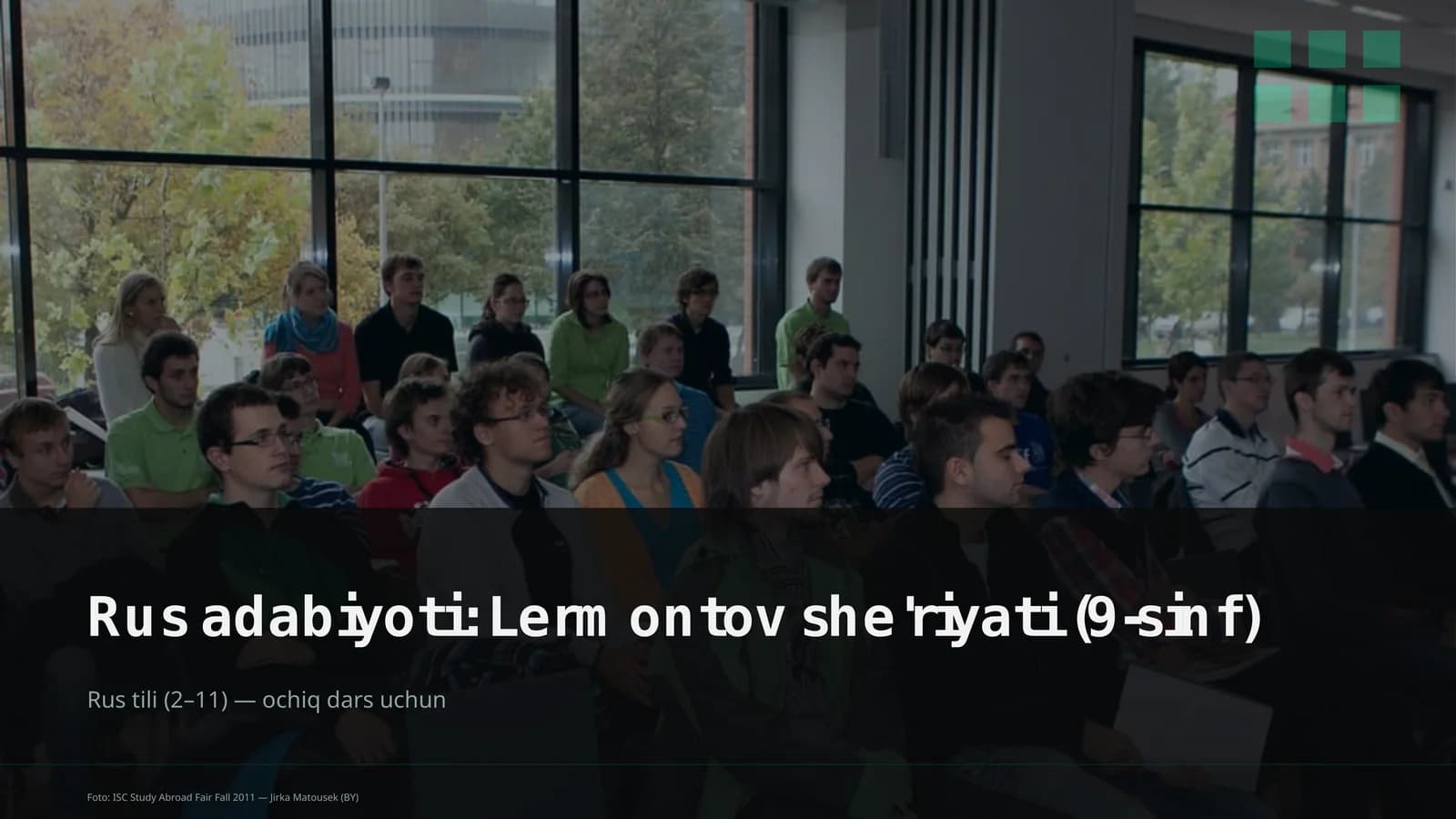 Rus adabiyoti: Lermontov she'riyati (9-sinf)