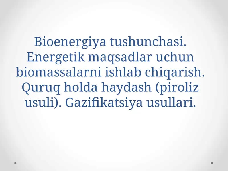 Biomassa energiyasi