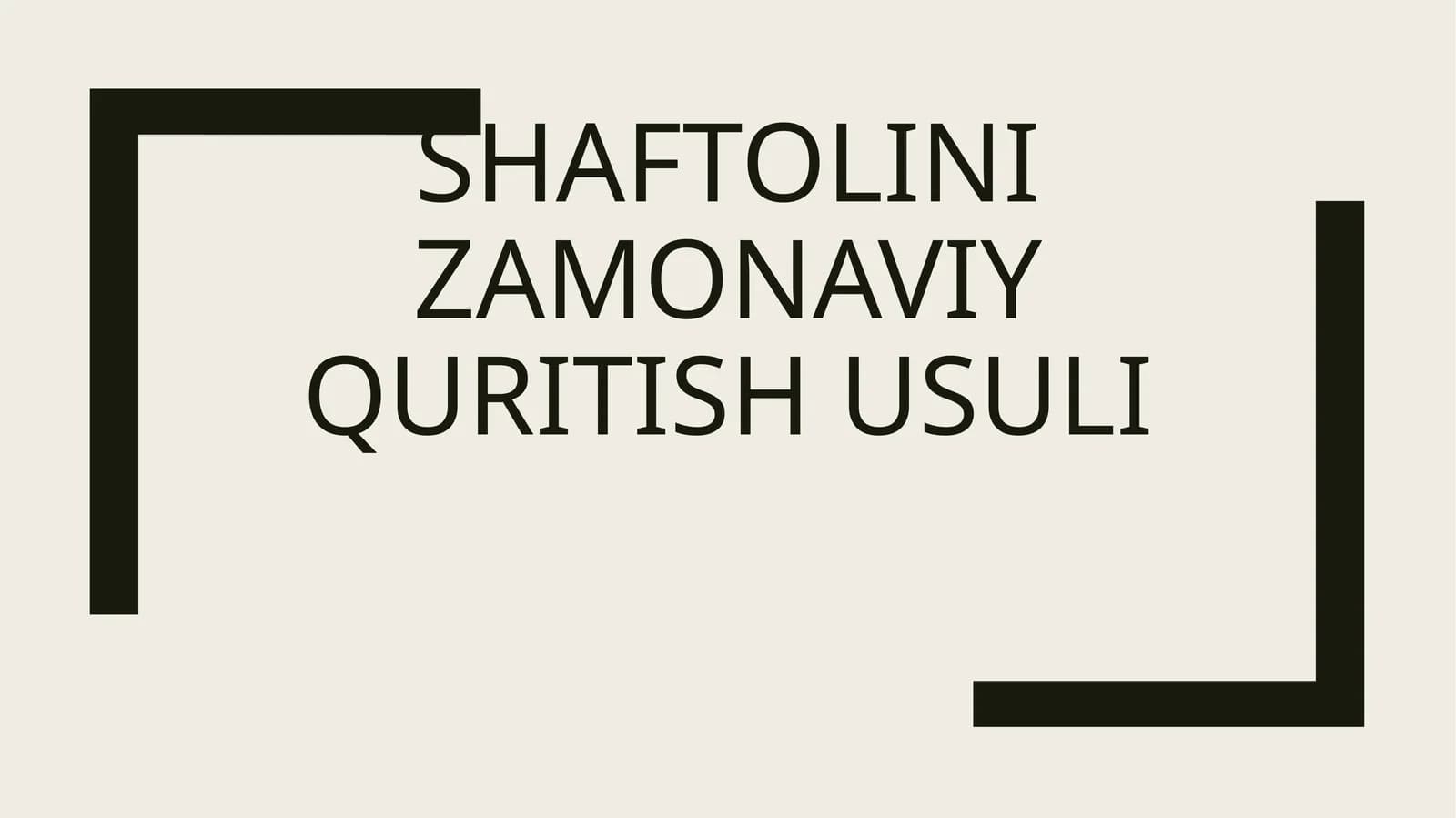 Shaftolini zamonaviy quritish usuli