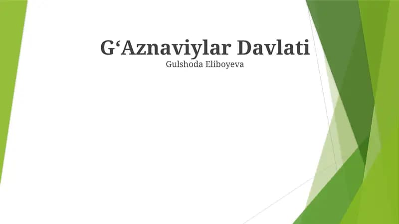 G'Aznaviylar Davlati