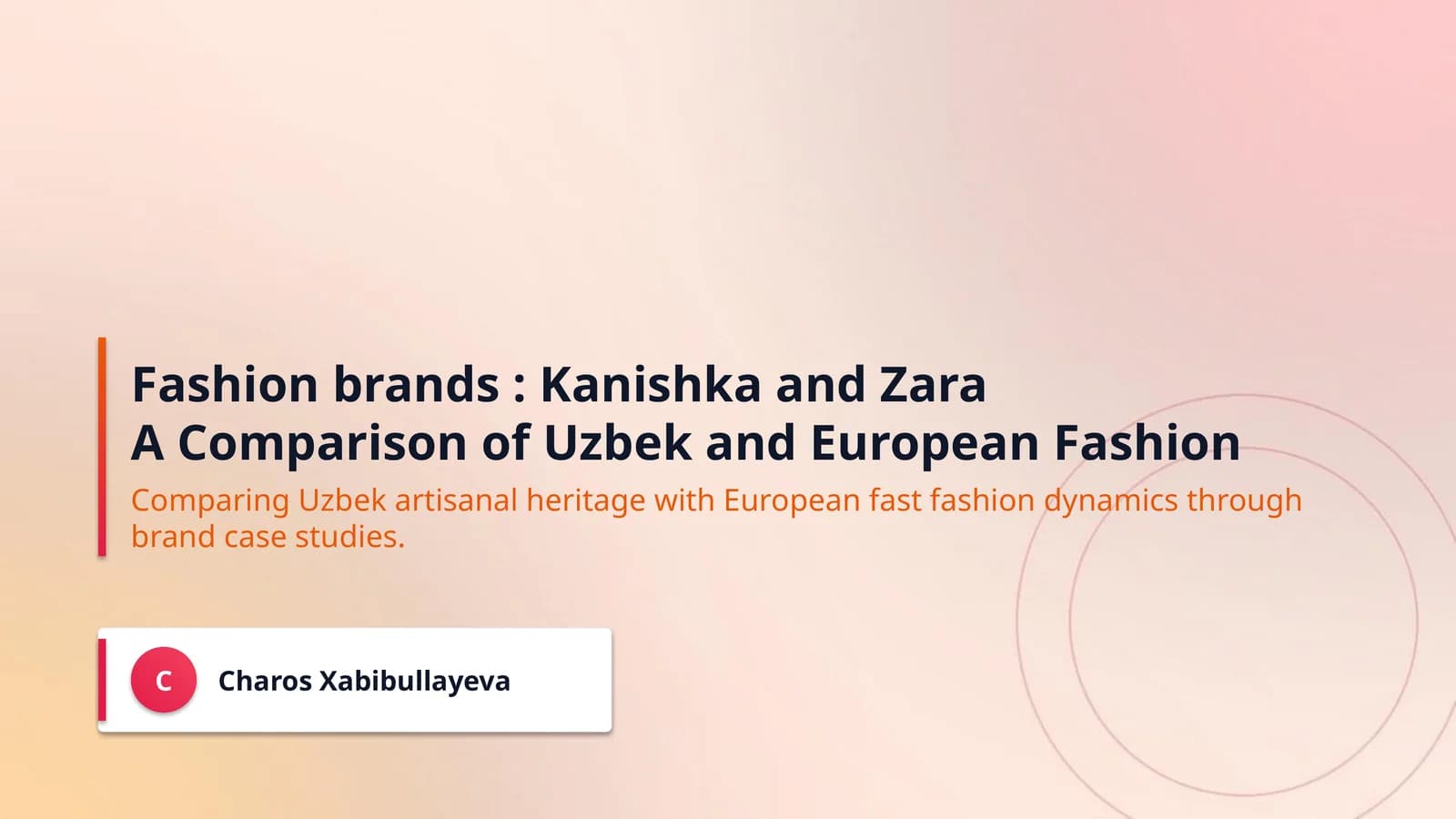 Fashion brands : Kanishka and Zara