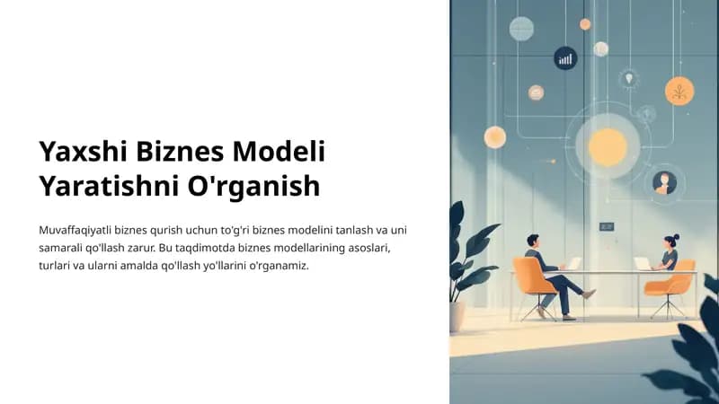 Yaxshi Biznes Modeli Yaratishni O'rganish