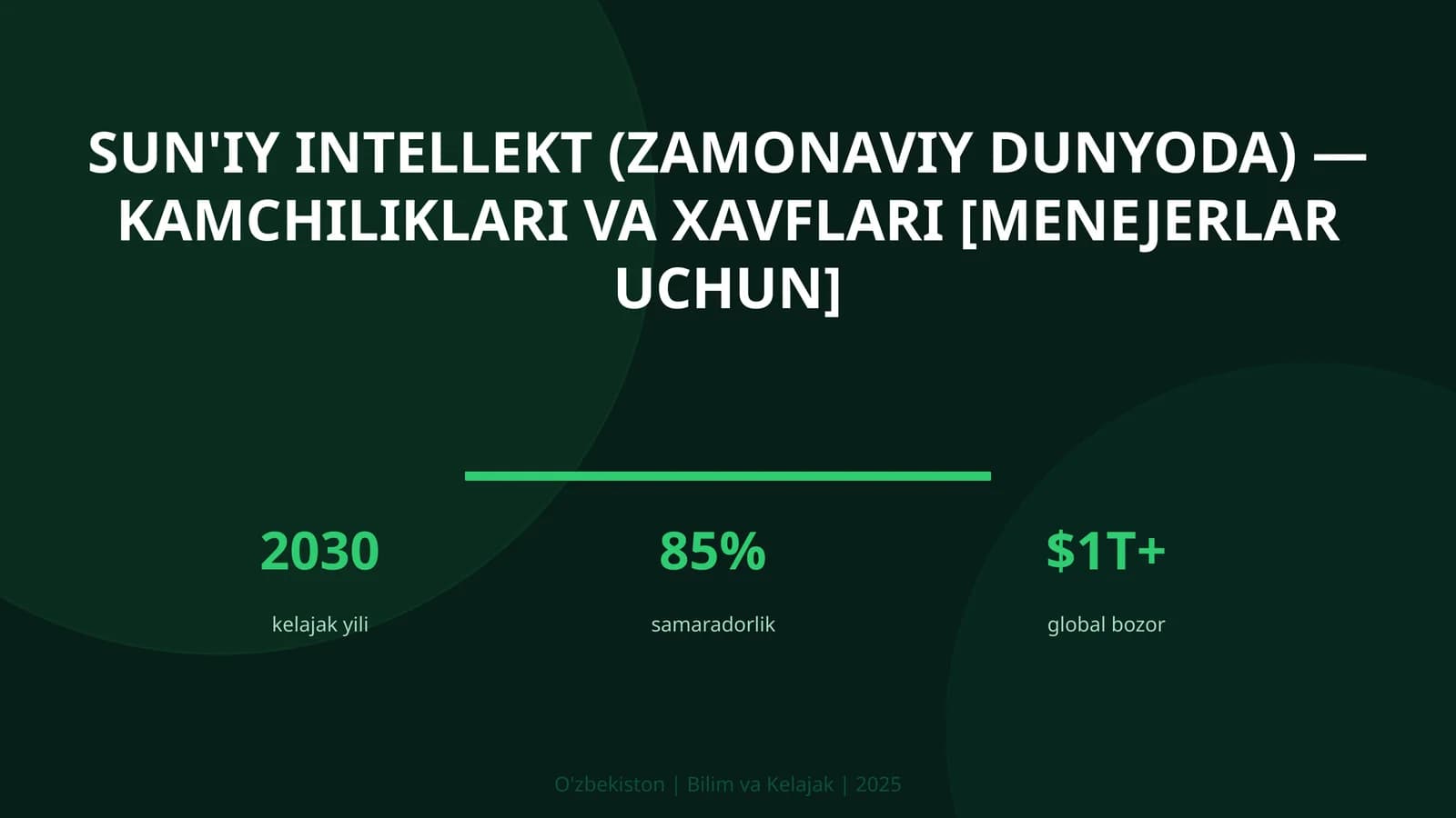 Sun'iy intellekt (zamonaviy dunyoda) — kamchiliklari va xavflari [menejerlar uchun]