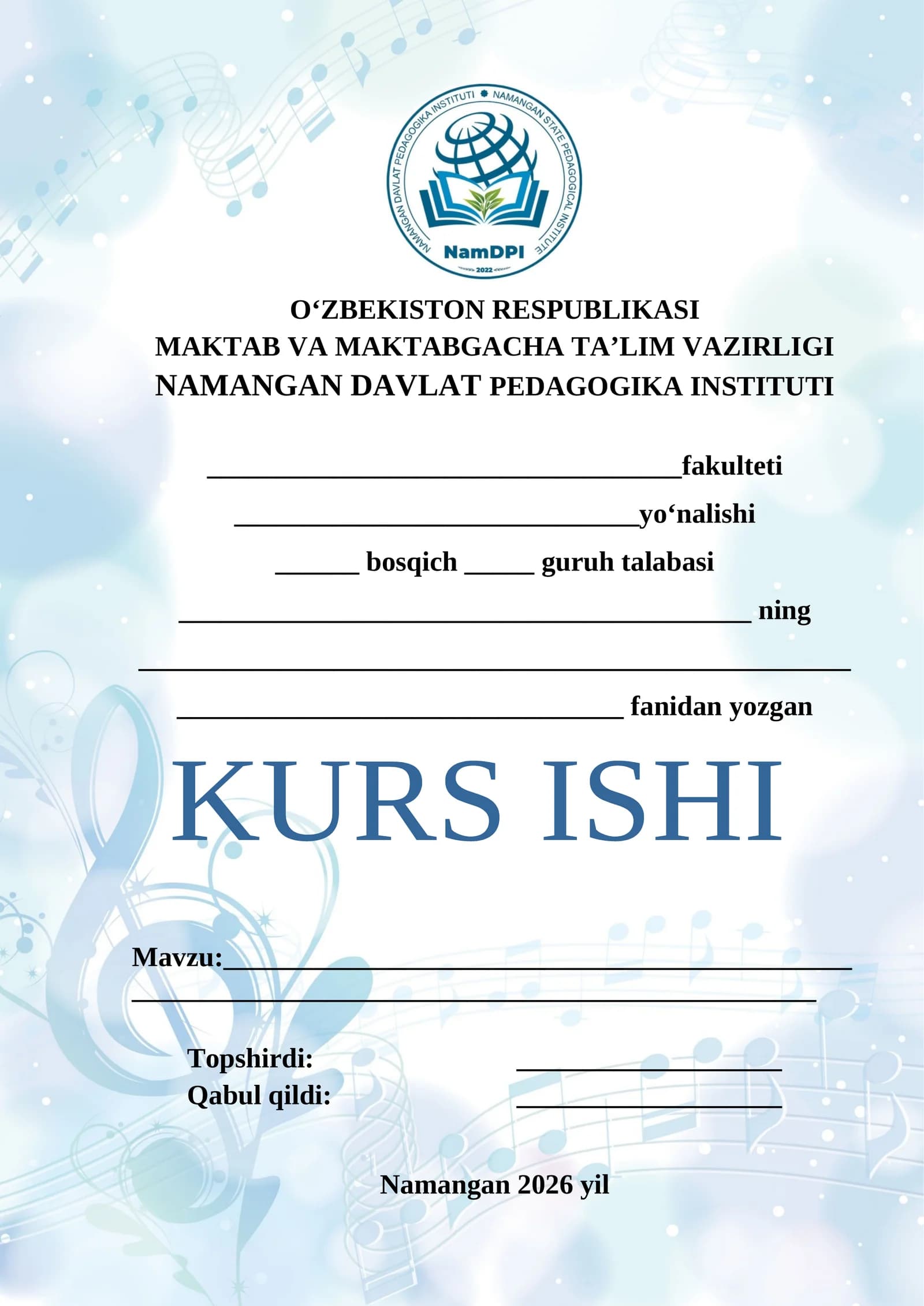 BIRINCHI SINFDA MUSIQA FAOLIYATLARINI AMALGA OSHIRISH