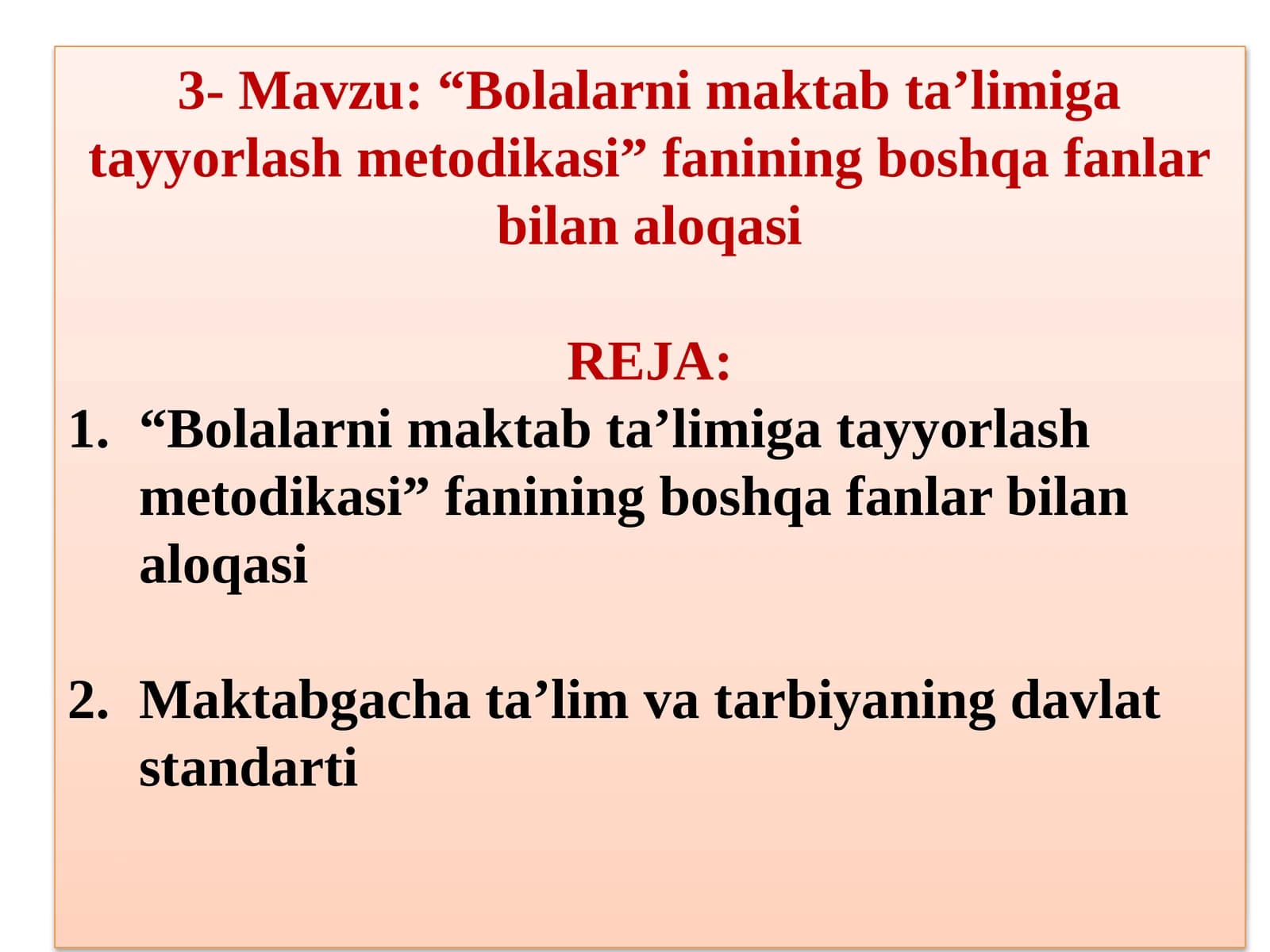 Bolalarni maktabga tayyorlash metodikasi