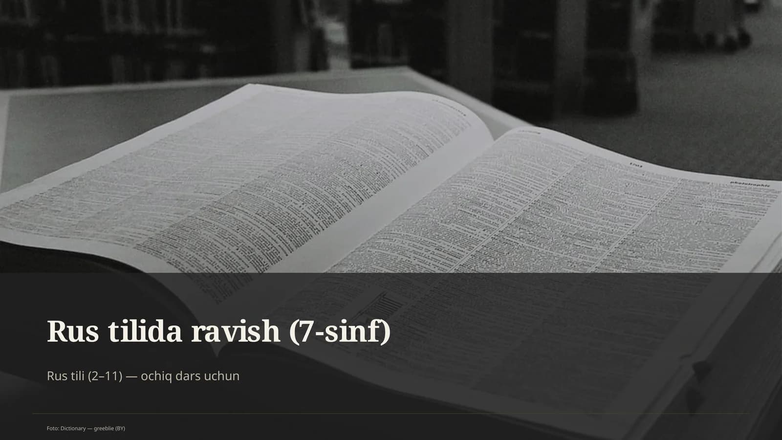 Rus tilida ravish (7-sinf)