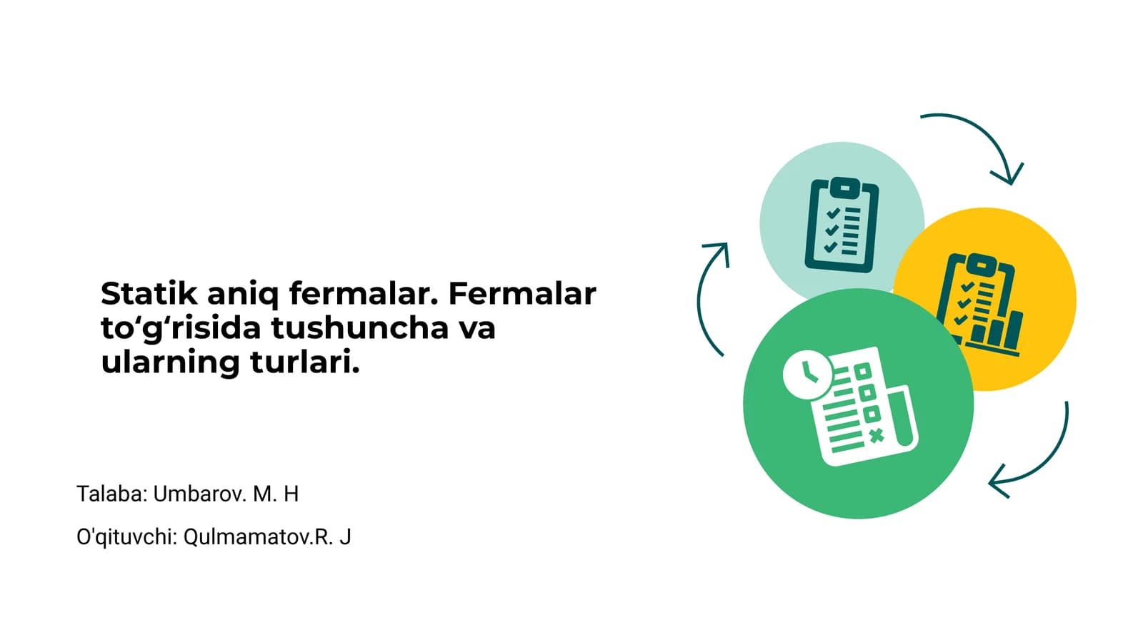 Statik Aniq Fermalar
