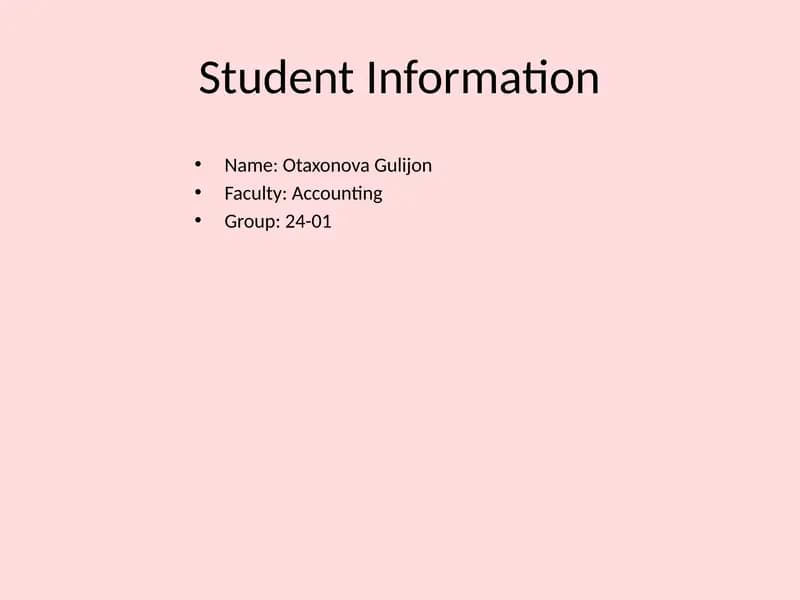 Student Information