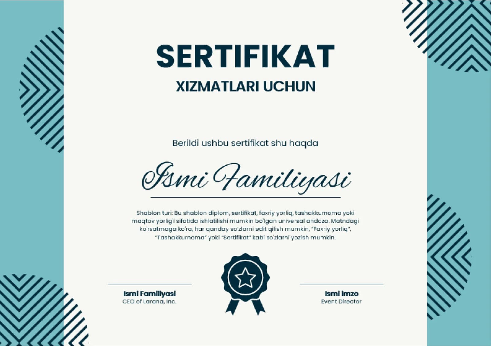 SERTIFIKAT XIZMATLARI UCHUN