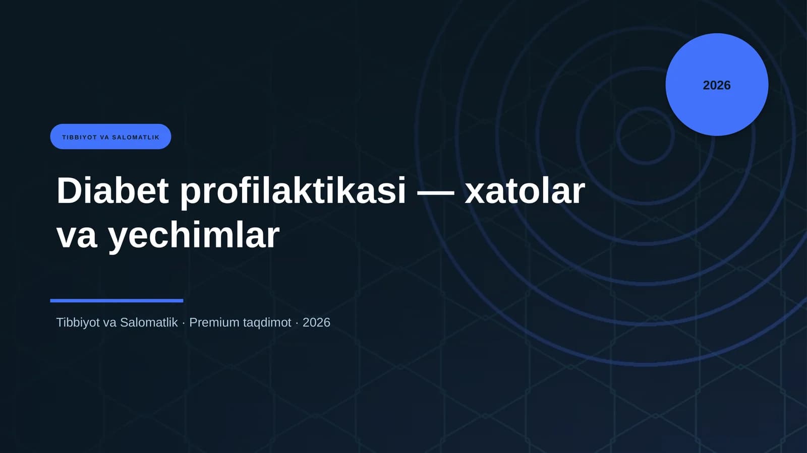 Diabet profilaktikasi — xatolar va yechimlar