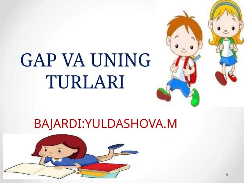 GAP VA UNING TURLARI