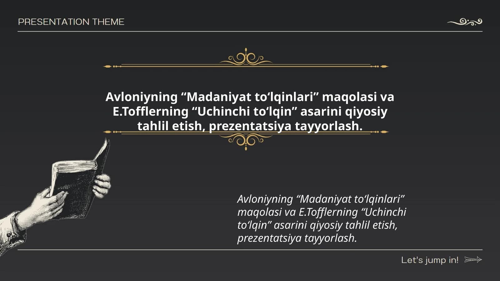 Avloniyning “Madaniyat to‘lqinlari” va E.Tofflerning “Uchinchi to‘lqin” asarlari