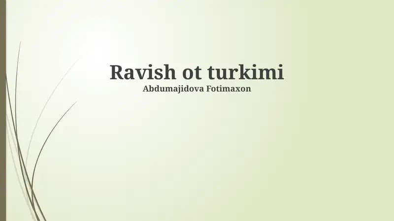Ravish ot turkimi