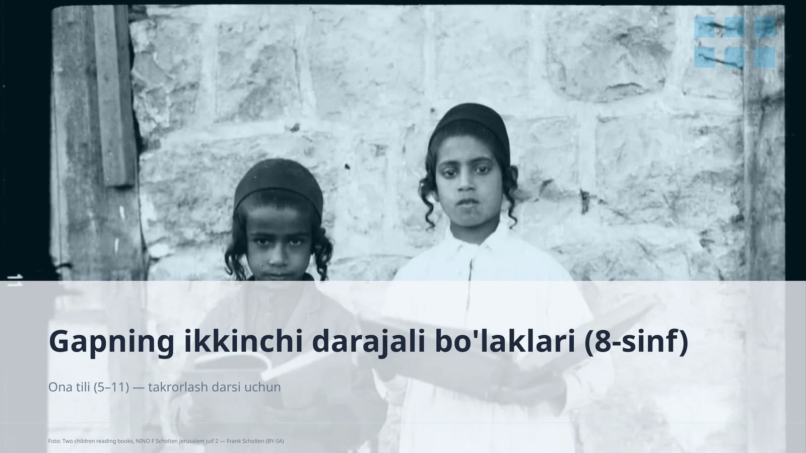 Gapning ikkinchi darajali bo'laklari (8-sinf)