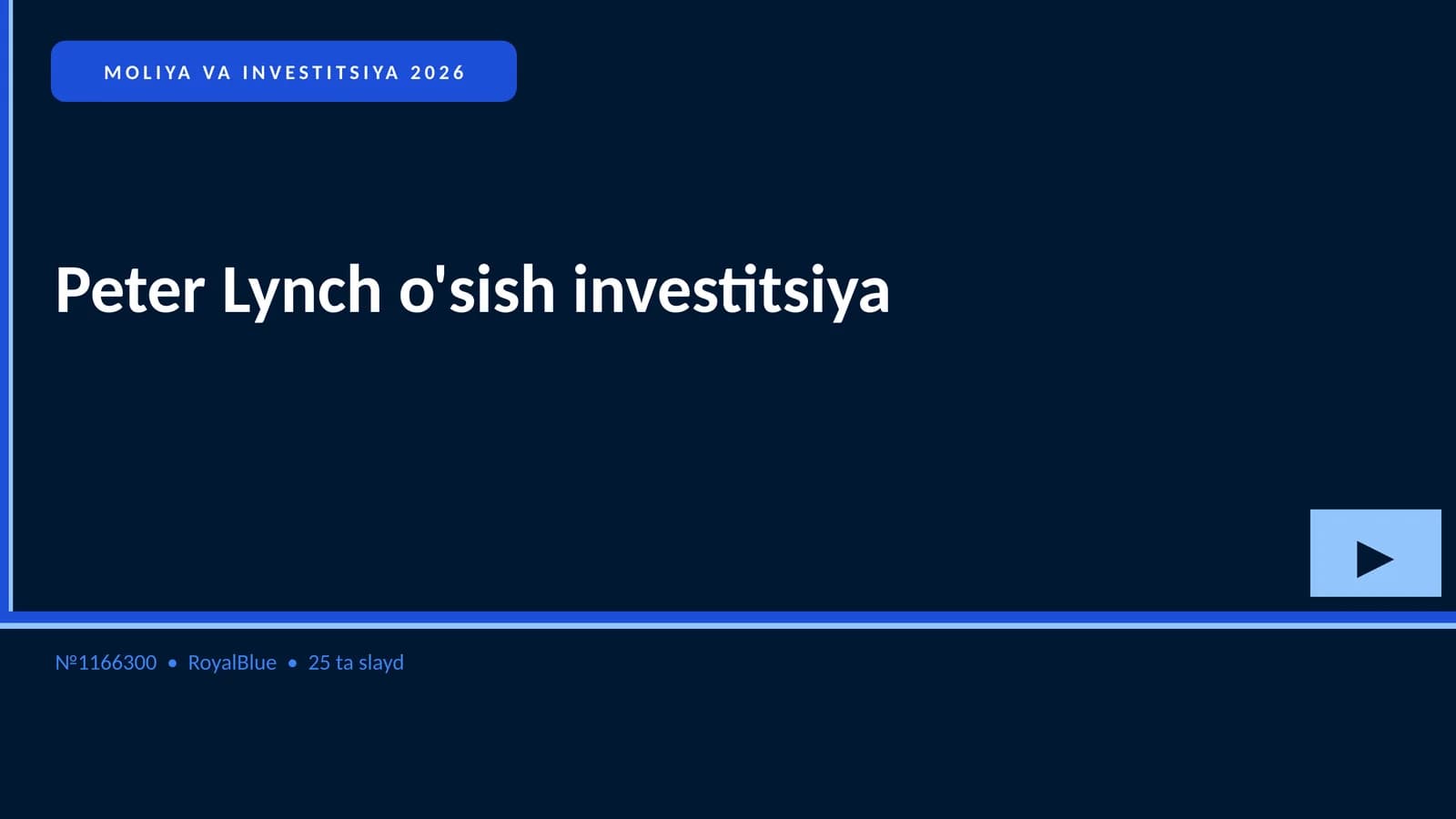 MOLIYA VA INVESTITSIYA 2026