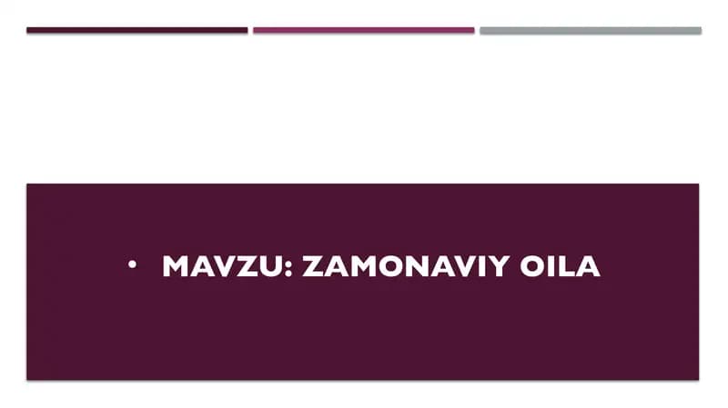 Zamonaviy oila
