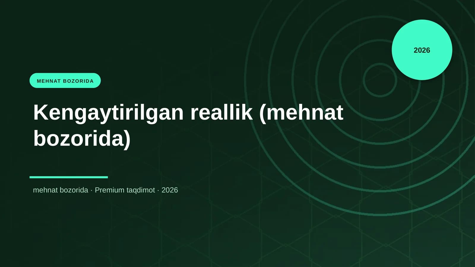 Kengaytirilgan reallik (mehnat bozorida)
