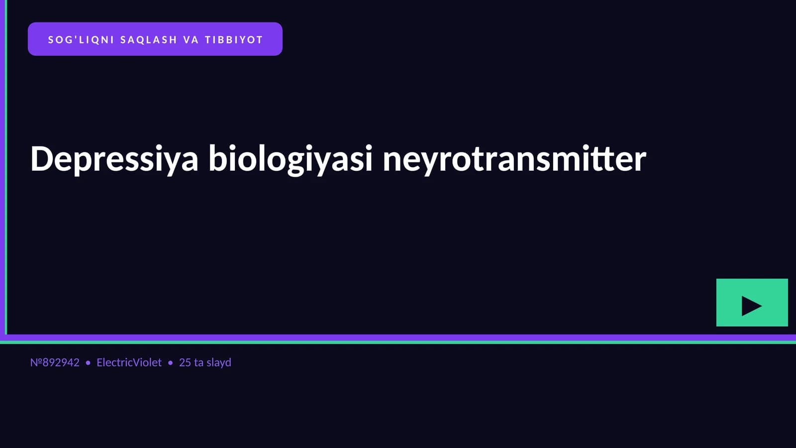 Depressiya biologiyasi neyrotransmitter