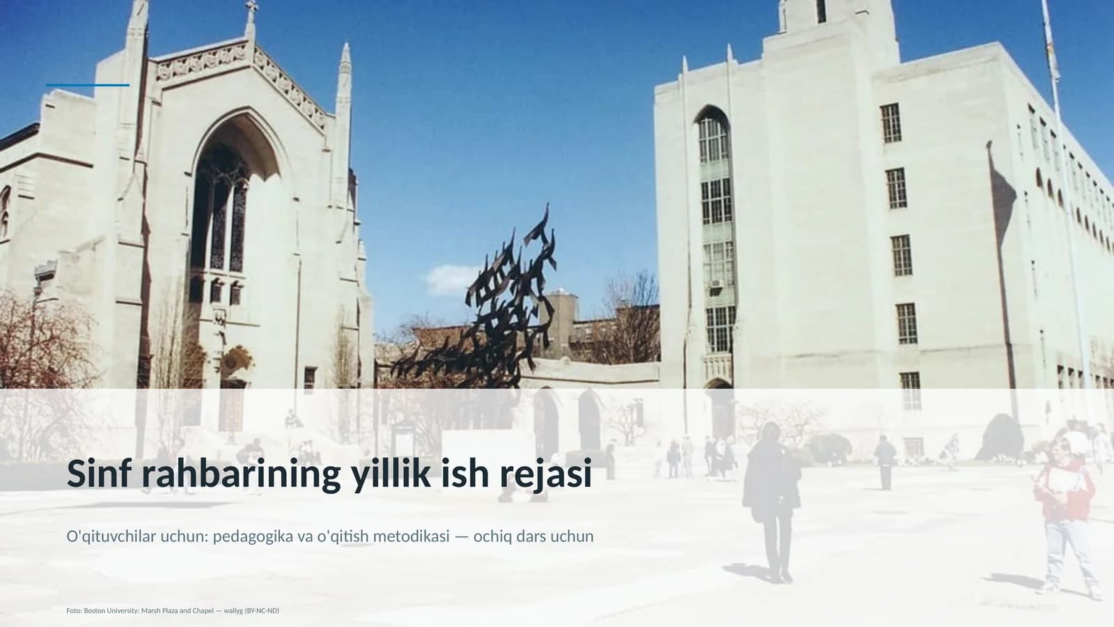 Sinf rahbarining yillik ish rejasi