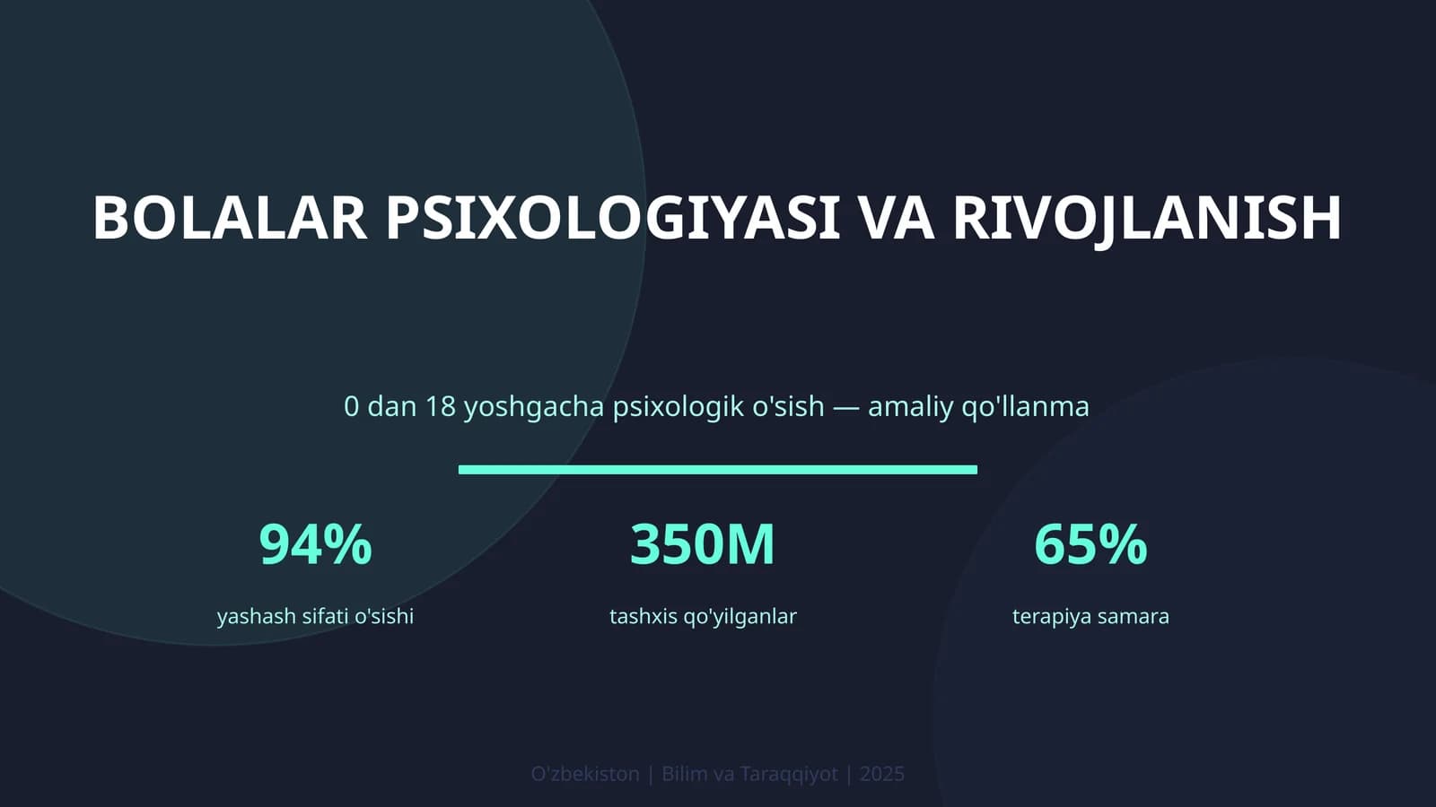 Bolalar Psixologiyasi va Rivojlanish