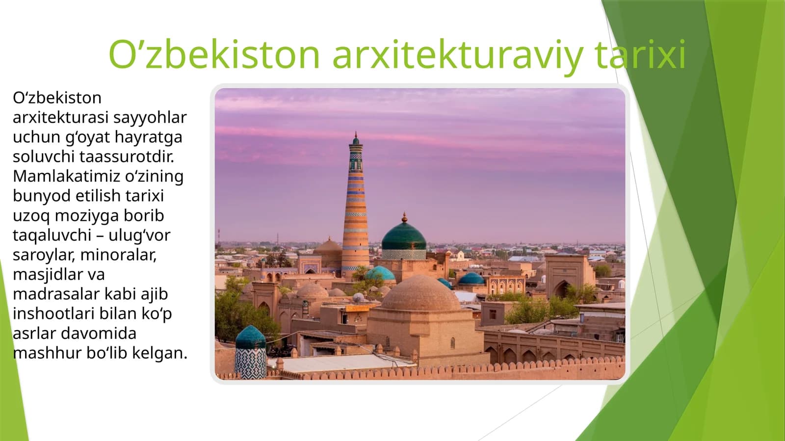 O’zbekiston arxitekturaviy tarixi