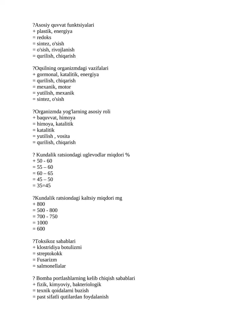 Organizm tuzilish va ishlari