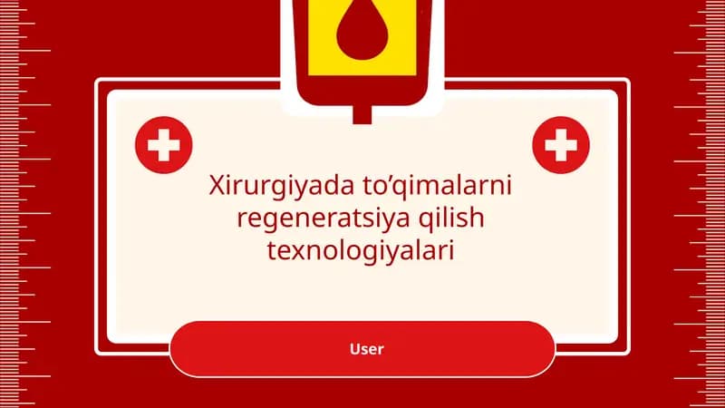 Xirurgiyada to’qimalarni regeneratsiya qilish texnologiyalari