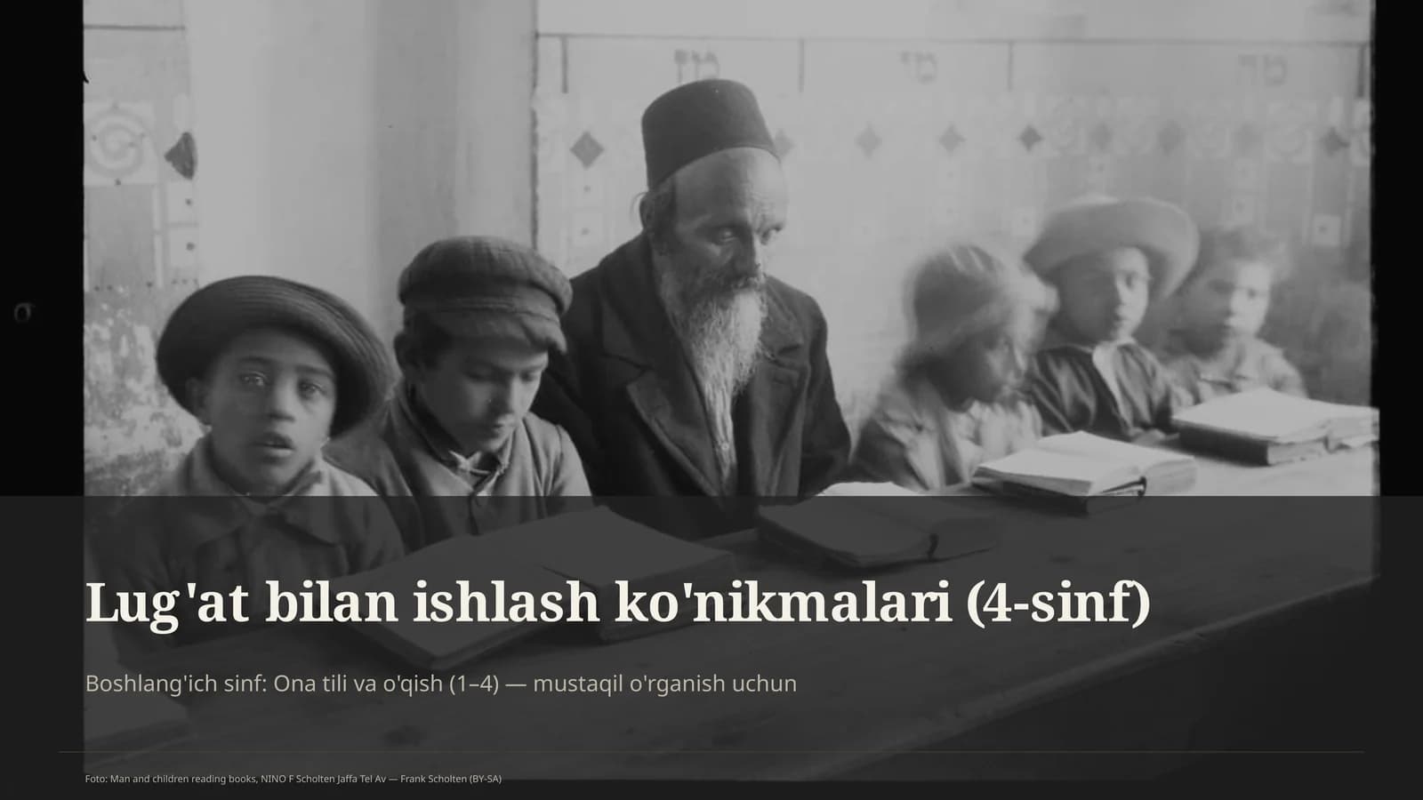 Lug'at bilan ishlash ko'nikmalari (4-sinf)