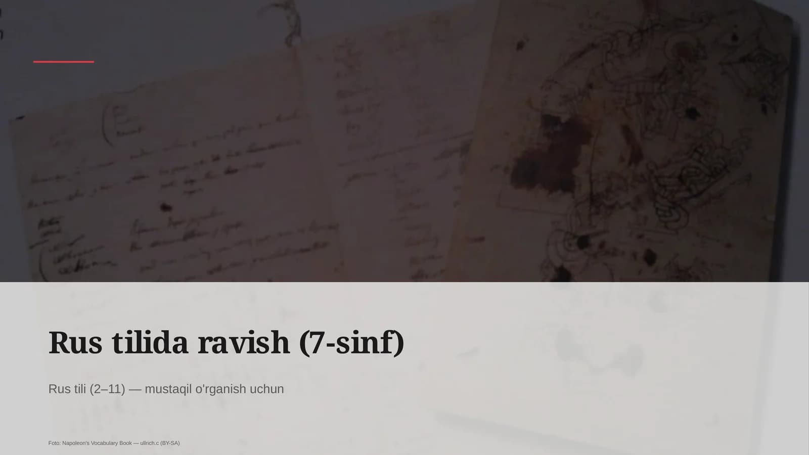 Rus tilida ravish (7-sinf)