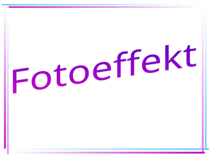 Fotoeffekt
