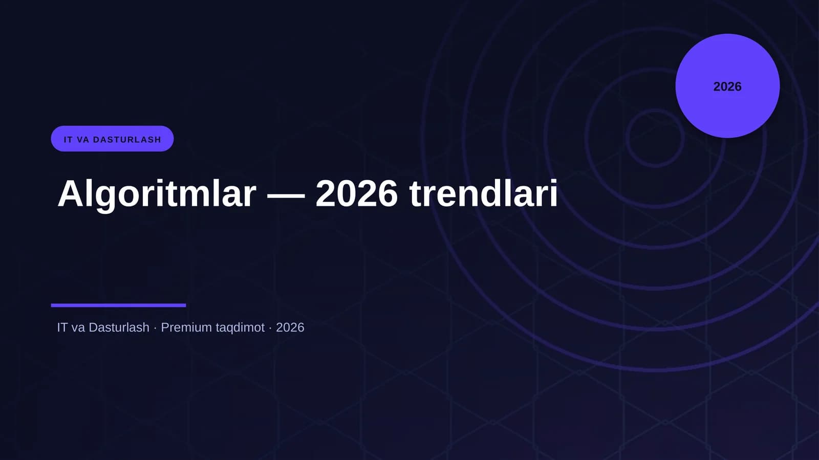 Algoritmlar — 2026 trendlari