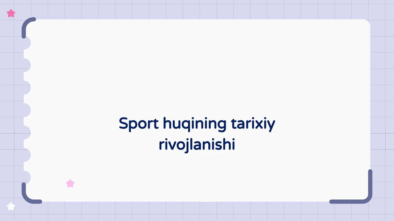 Sport huqining tarixiy rivojlanishi