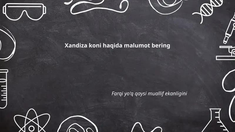 Xandiza koni haqida malumot