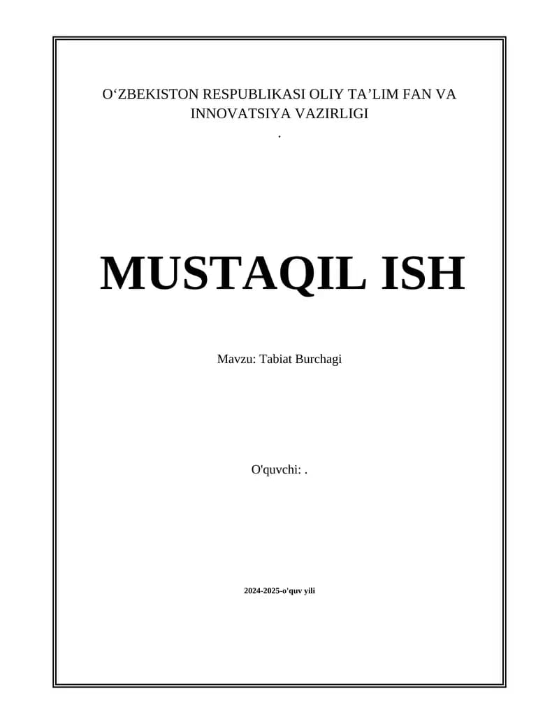 Tabiat Burchagi