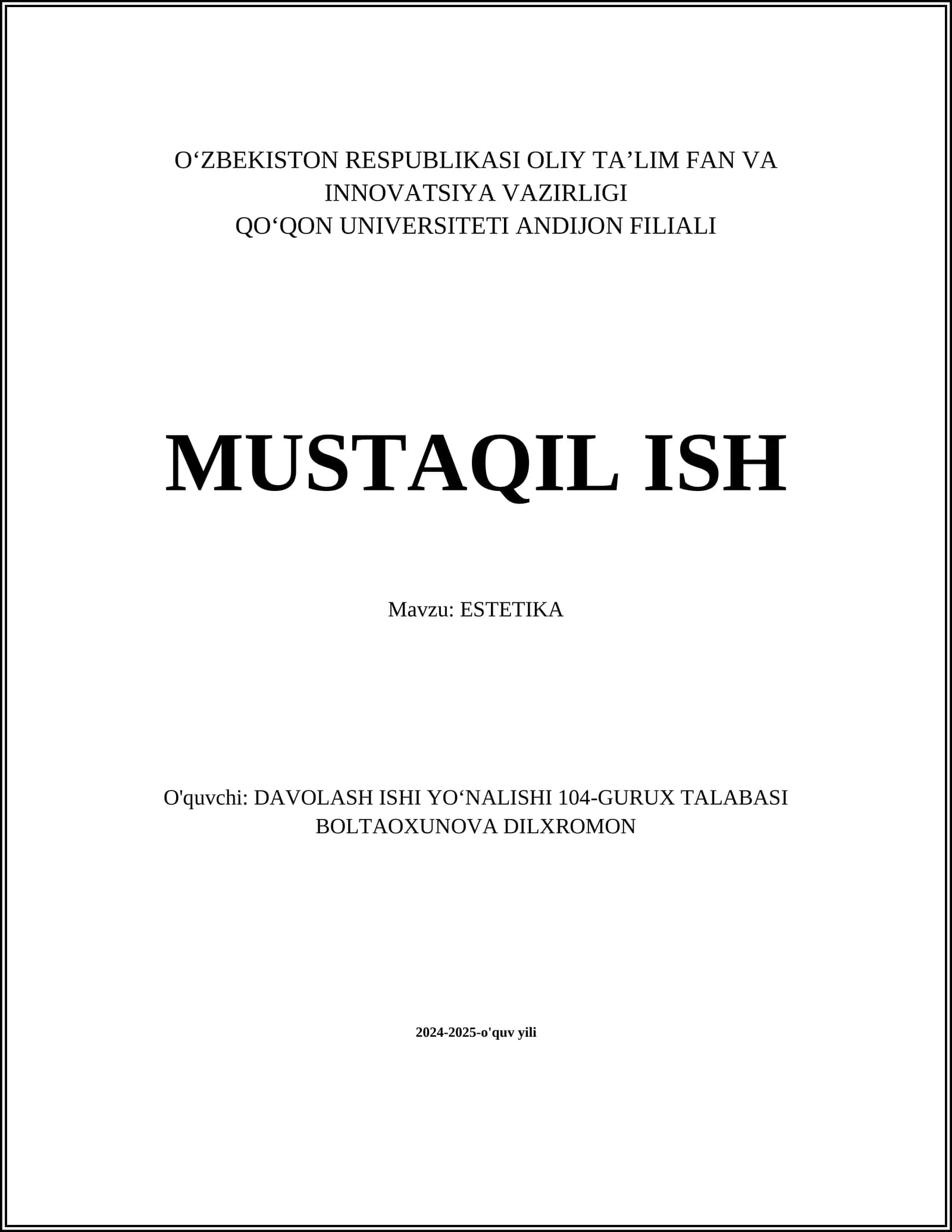 ESTETIKA