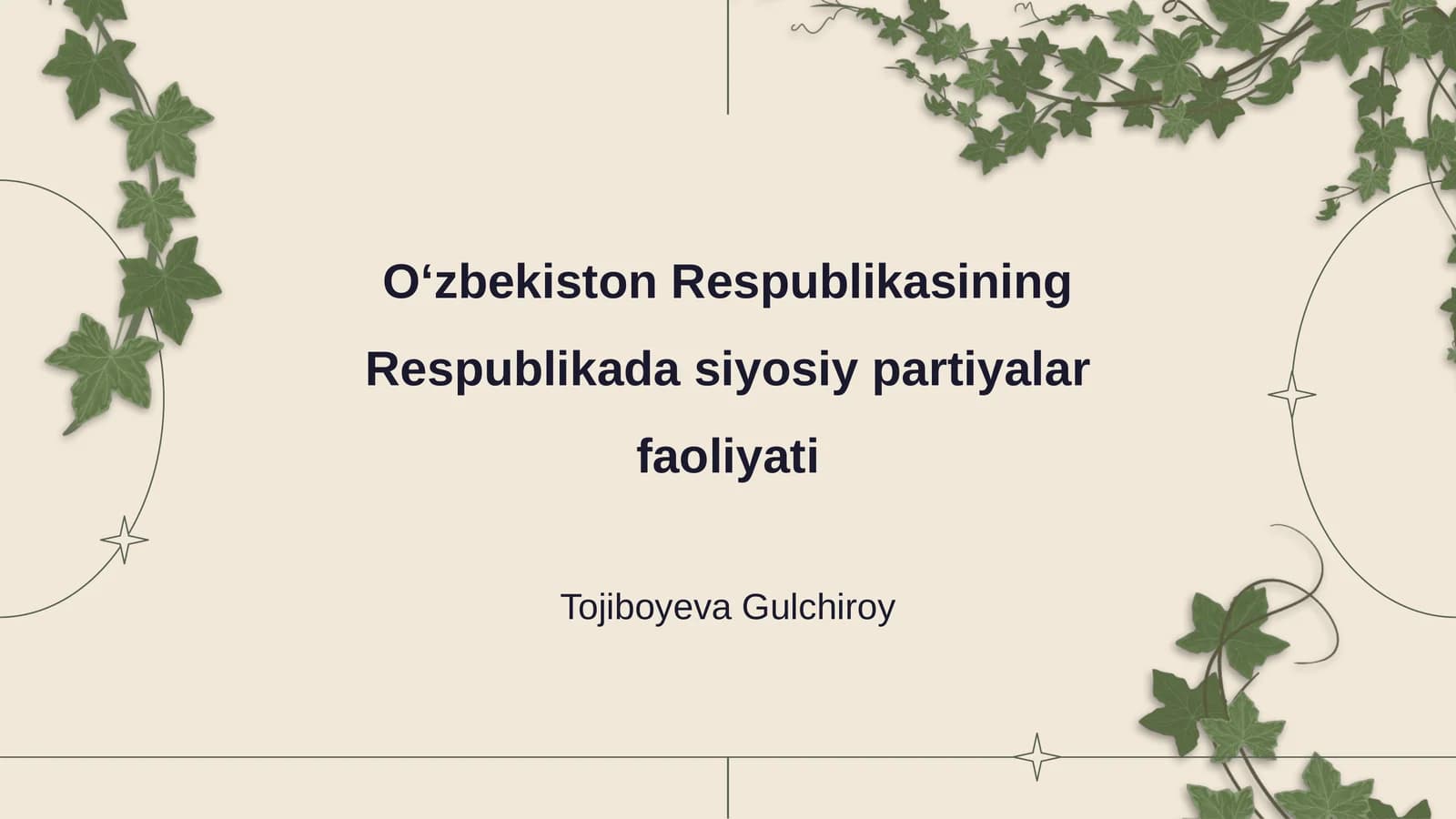 Oʻzbekiston Respublikasining Respublikada siyosiy partiyalar faoliyati