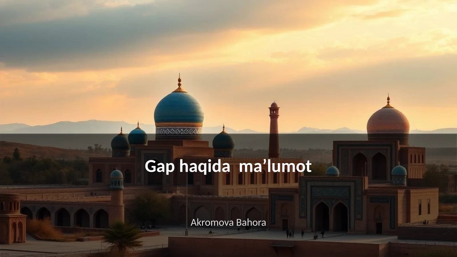 Gap haqida maʼlumot