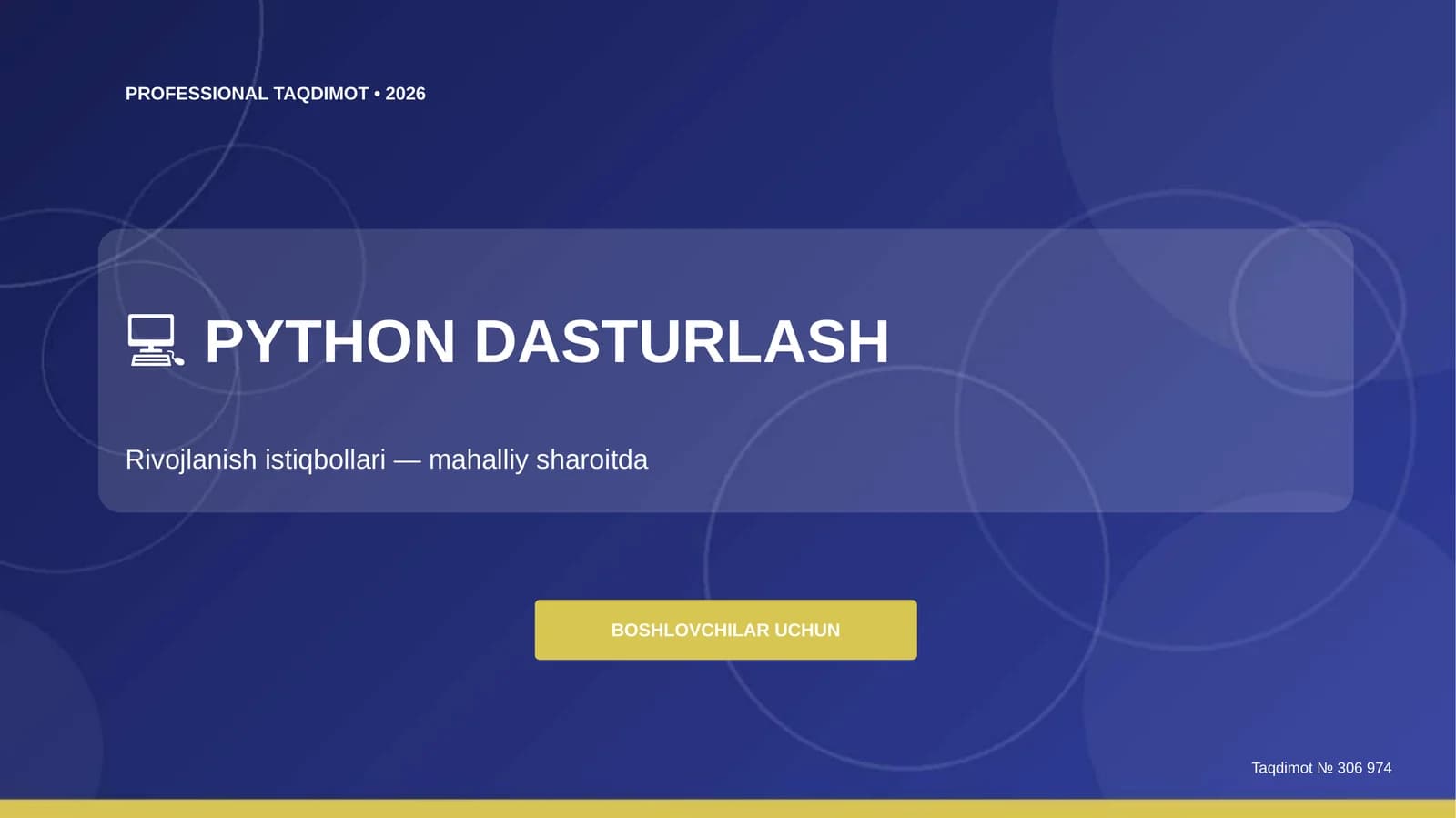PYTHON DASTURLASH