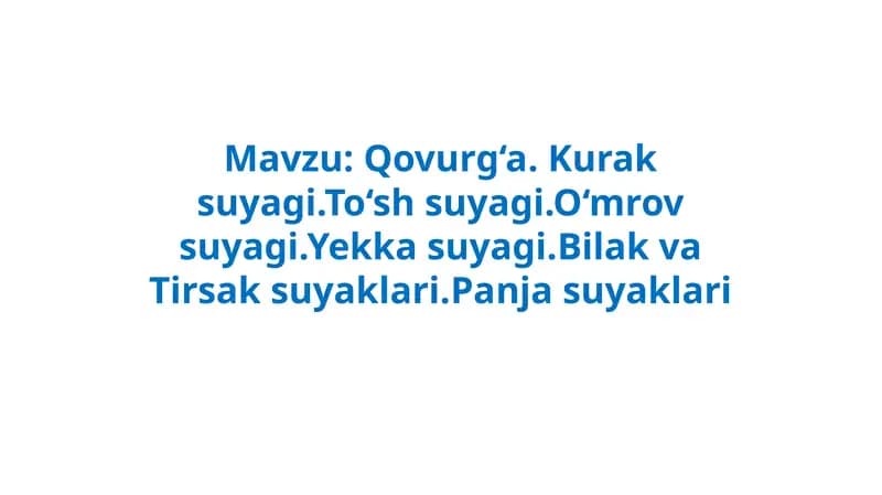 Qovurg‘alar
