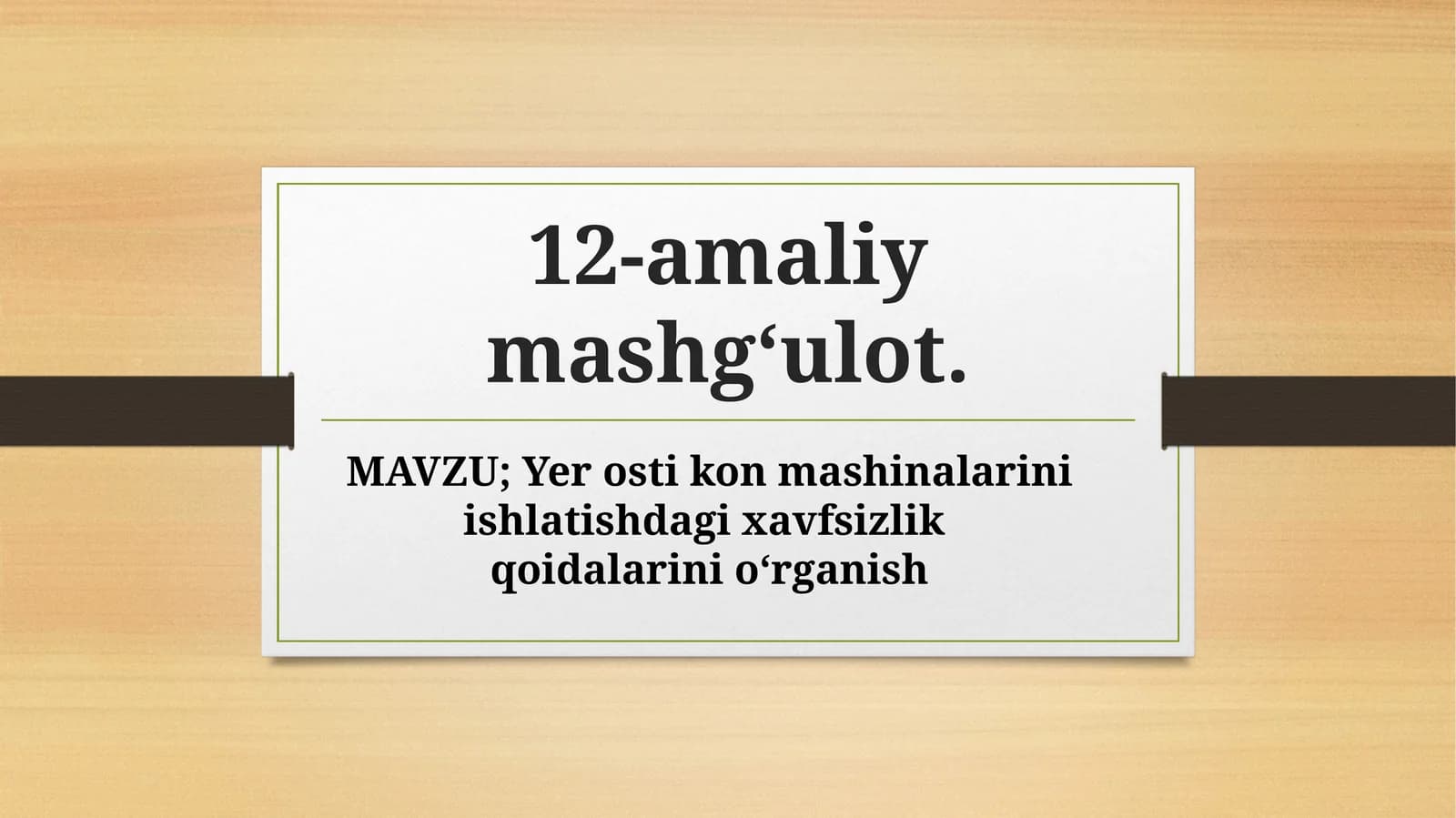 Yerosti kon mashinalarini ishlatishdagi хavfsizlikqoidalarini o‘rganish