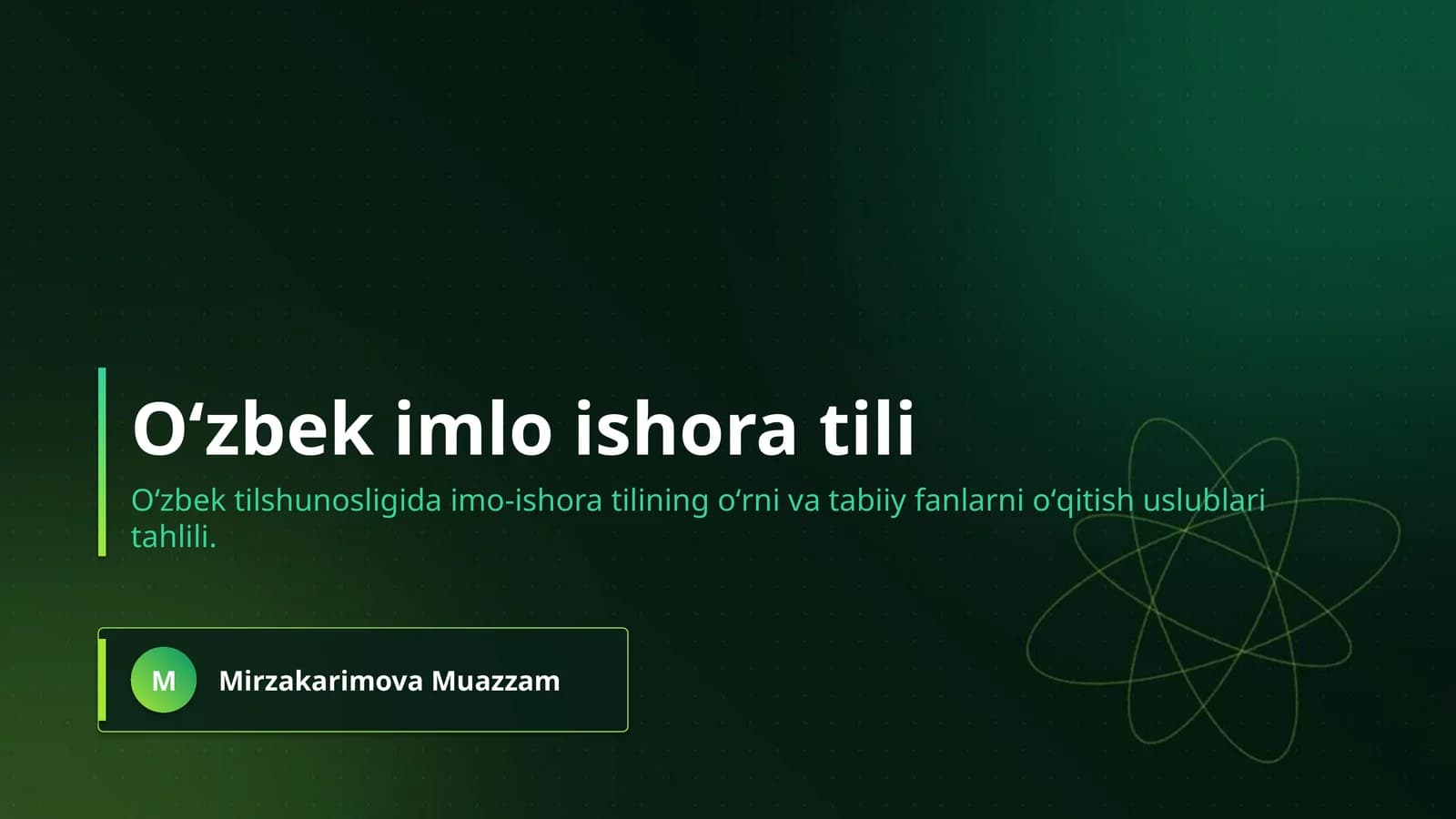 Oʻzbek imlo ishora tili