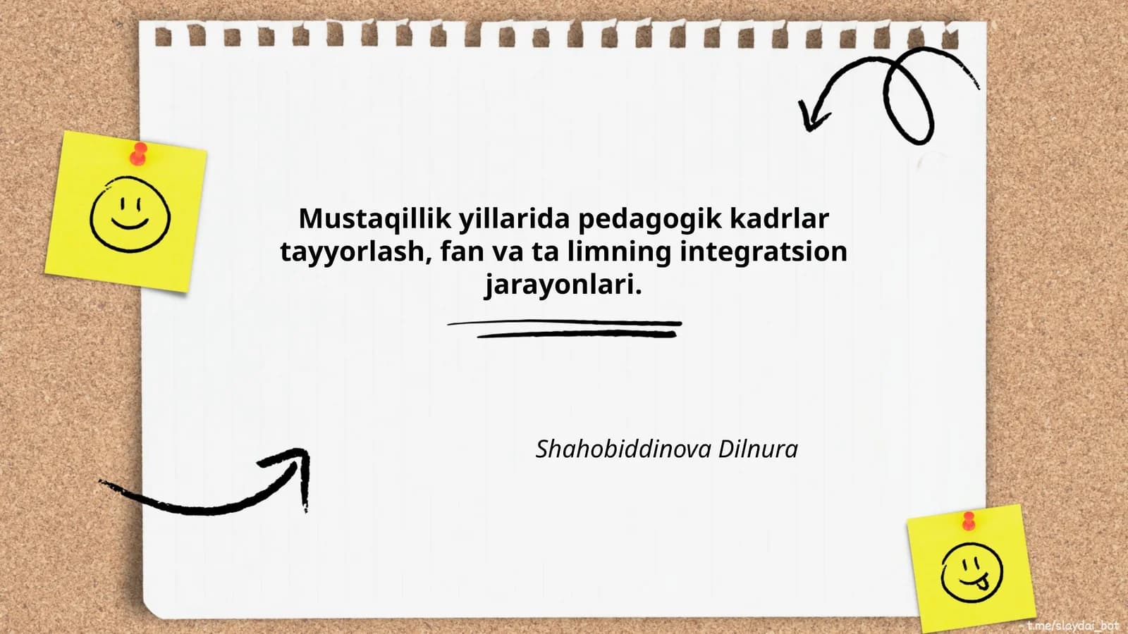 Mustaqillik yillarida pedagogik kadrlar tayyorlash, fan va ta limning integratsion jarayonlari