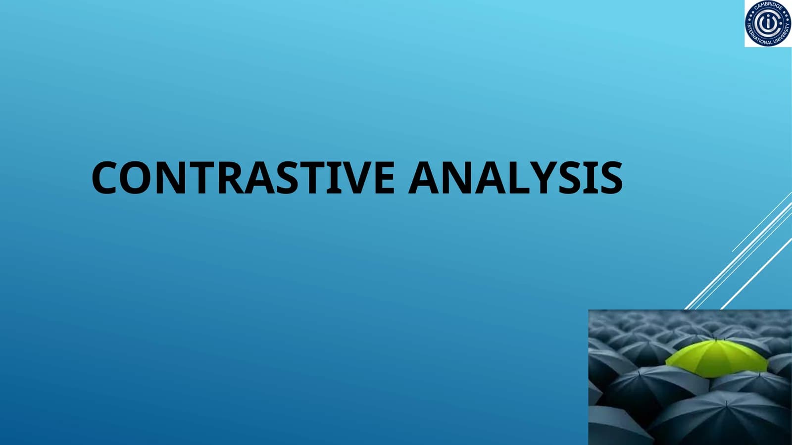 Contrastive analysis