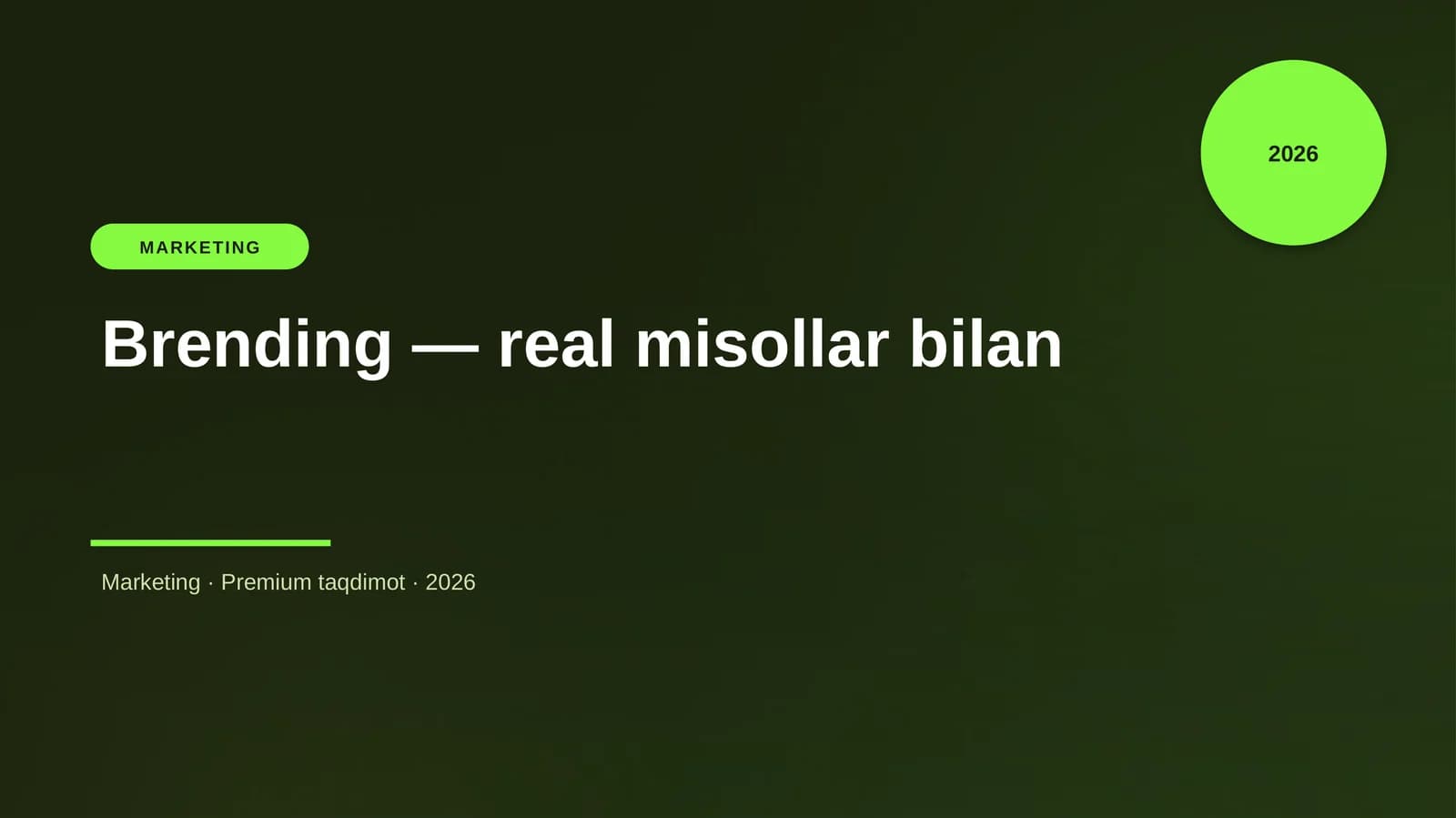 Brending — real misollar bilan