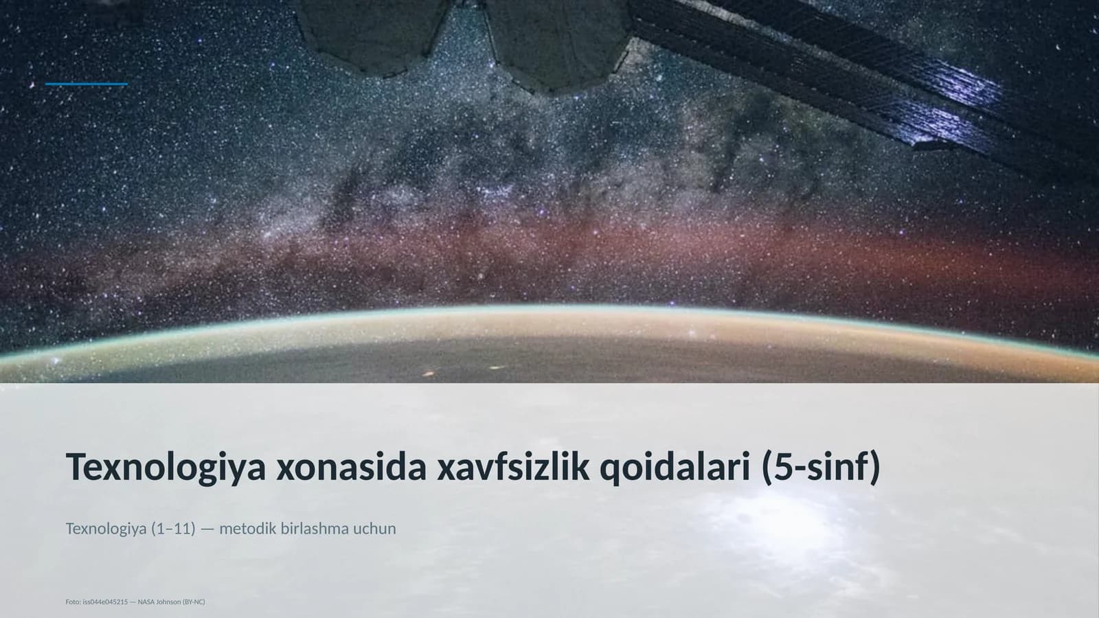 Texnologiya xonasida xavfsizlik qoidalari (5-sinf)